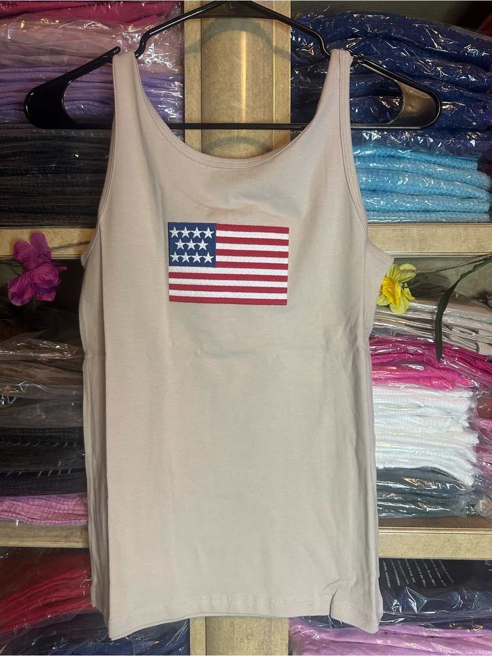 Zenana Outfitters Light Beige Crewneck Tank